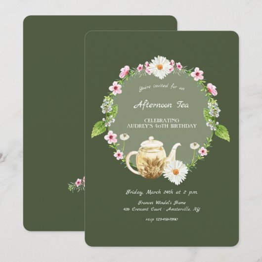 Theetijd Kaart (Voorkant / Achterkant)