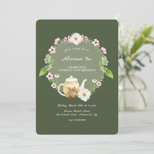 Theetijd Kaart (Staand voorkant)