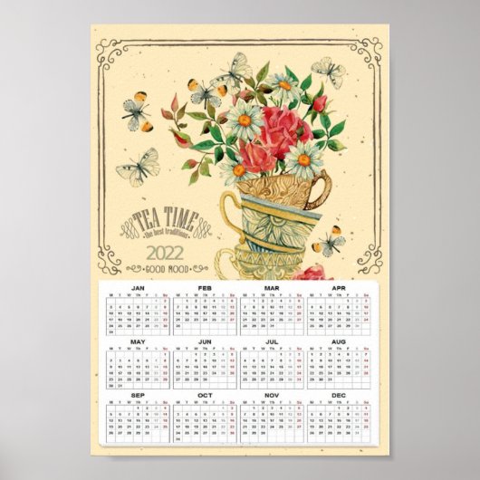 Theetijd kalender 2022 poster (Voorkant)