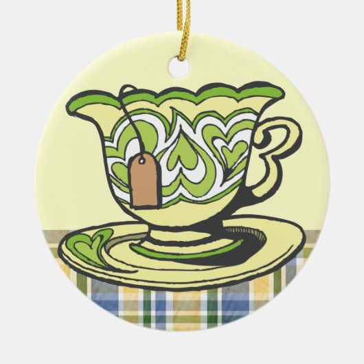Theetijd Keramisch Ornament (Voorkant)