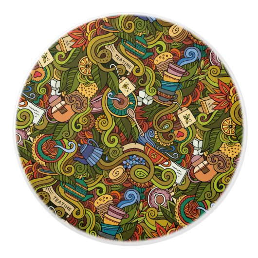 Theetijd Keramische ladeknop Knop (Voorkant)