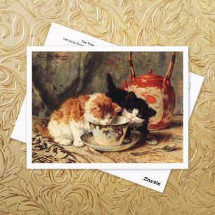 Theetijd Kittens Henriëtte Ronner-Knip Briefkaart