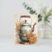 Theetijd Koffiepauze Samenkomst Vakantie Briefkaart (Staand voorkant)