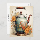 Theetijd Koffiepauze Samenkomst Vakantie Briefkaart (Voorkant / Achterkant)