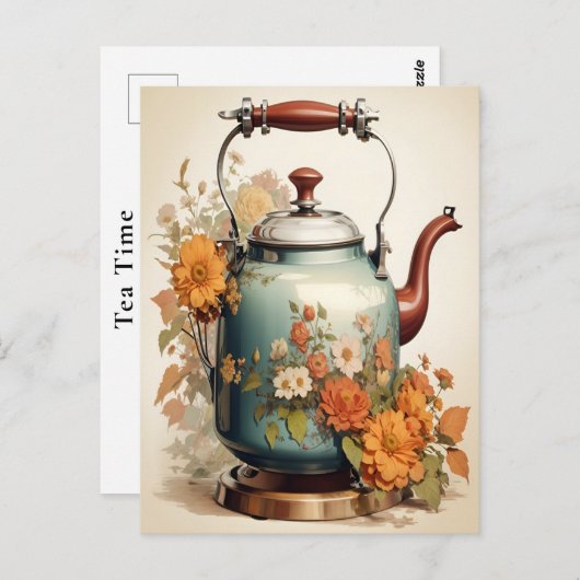 Theetijd Koffiepauze Samenkomst Vakantie Briefkaart (Voorkant / Achterkant)