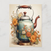 Theetijd Koffiepauze Samenkomst Vakantie Briefkaart (Voorkant)