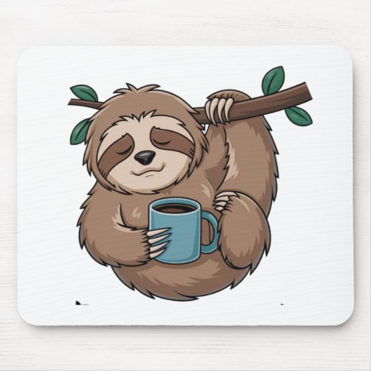 Theetijd met Baby Beer Mousepad Muismat (Voorkant)