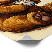 Theetijd met beer poster (Hoek)