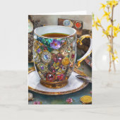 Theetijd met de tijdreiziger kaart (Gele Bloem)