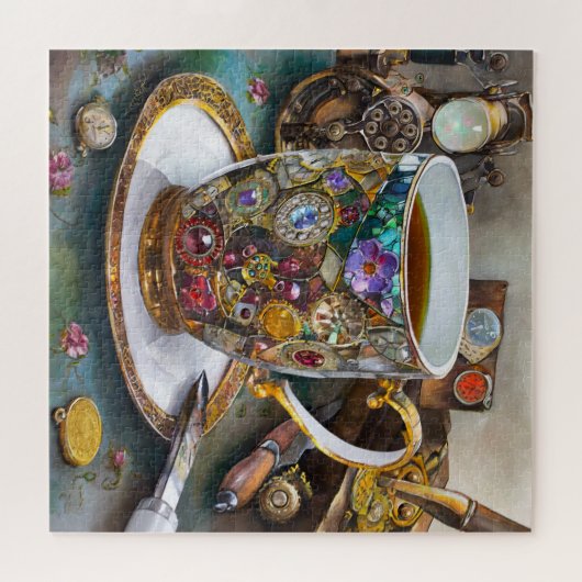 Theetijd met de tijdreiziger legpuzzel (Horizontaal)