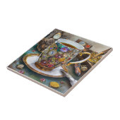 Theetijd met de tijdreiziger tegeltje (Zijkant)