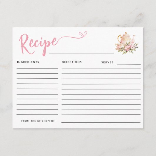 THEETIJD MET HET BRUID-TO-BE VRIJGEZELLENFEEST REC INFORMATIEKAARTJE (Voorkant)