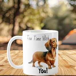 Theetijd met jou! Teckel Schattig Koffiemok