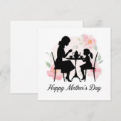 Theetijd met mama feestdagenkaart (Voorkant / Achterkant)