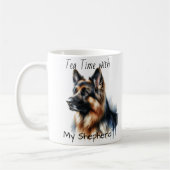Theetijd Met Mijn Herder Modern Koffiemok (Links)