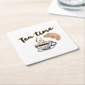 Theetijd Onderzetter, theefeest accessoires, theef Kartonnen Onderzetters (Schuin)