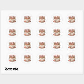 Theetijd Roos Thee Kawaii Ronde Sticker (Vel)