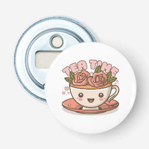 Theetijd Rozen Thee Kawaii Button Flesopener