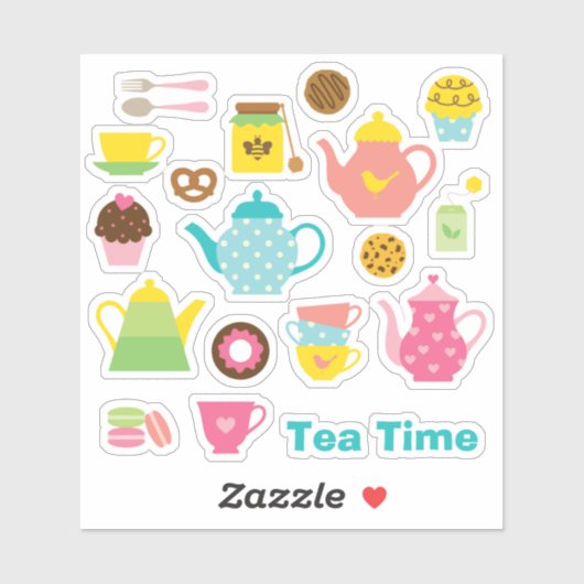 Theetijd Stickerblad Sticker (Vel)