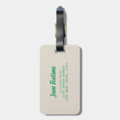 Theetijd tas voor theeliefhebbers bagagelabel (Achterkant verticaal)