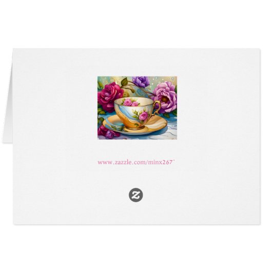 Theetijd - Tea Cup Kunst (Achterkant Horizontaal)