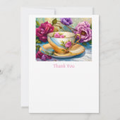 Theetijd - Tea Cup Kunst Bedankkaart (Achterkant)