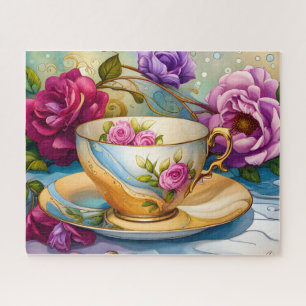 Theetijd - Tea Cup Kunst Legpuzzel
