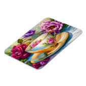 Theetijd - Theekopje Kunst  Magneet (Linkerzijde)