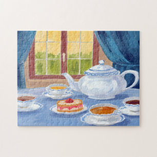 Theetijd Theepot & Kopjes Puzzel