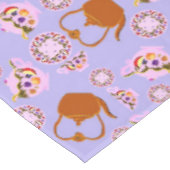 Theetijd Theepot Theekopje Bord Koperen Ketel patr Tafelkleed (Gekanteld)