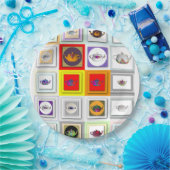 Theetijd theepotten papieren bordje (Feest)