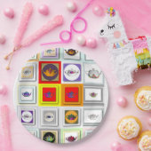 Theetijd theepotten papieren bordje (Feest)