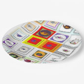 Theetijd theepotten papieren bordje (Gekanteld)