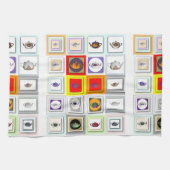 Theetijd theepotten theedoek (Horizontaal)