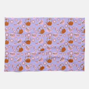 Theetijd! Theepotten Theekopjes Bord & Koperen The Theedoek