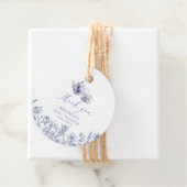 Theetijd Toile thema Baby shower Bedankjes Labels (In situ)