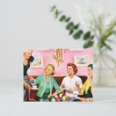 Theetijd uit de jaren 50 briefkaart (Staand voorkant)