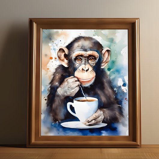 Theetijd van de chimp poster