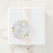 Theetijd Whimsical Wilde Bloemen Bruidsdiner Bedankjes Labels (In situ)