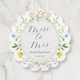 Theetijd Whimsical Wilde Bloemen Bruidsdouche Bedankjes Labels