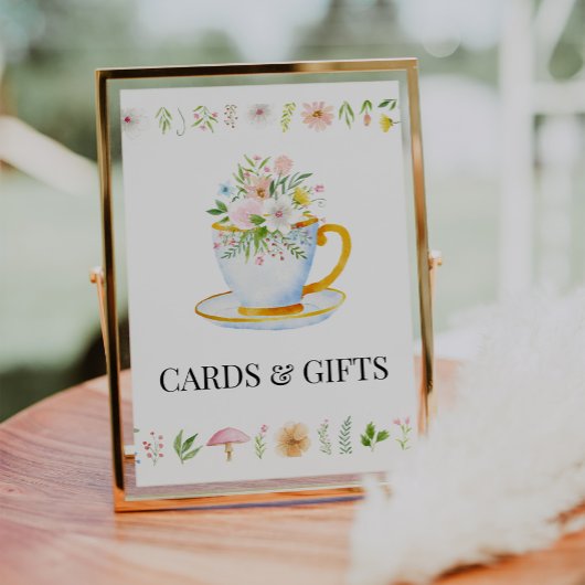 Theetijd Whimsical Wilde Bloemkaarten & Cadeaus Bo Poster