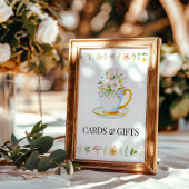 Theetijd Whimsical Wilde Bloemkaarten & Cadeaus Bo Poster