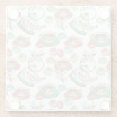 Theetijdpatroon Glazen Onderzetter (Achterkant)