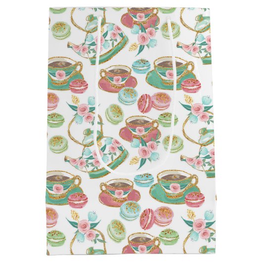 Theetijdpatroon Medium Cadeauzakje (Achterkant)