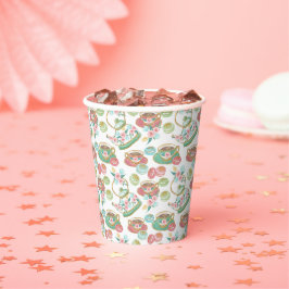 Theetijdpatroon Papieren Bekers