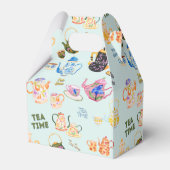 theetijdpatroon - theekopjes en theepot in bedankdoosjes (Achterkant)