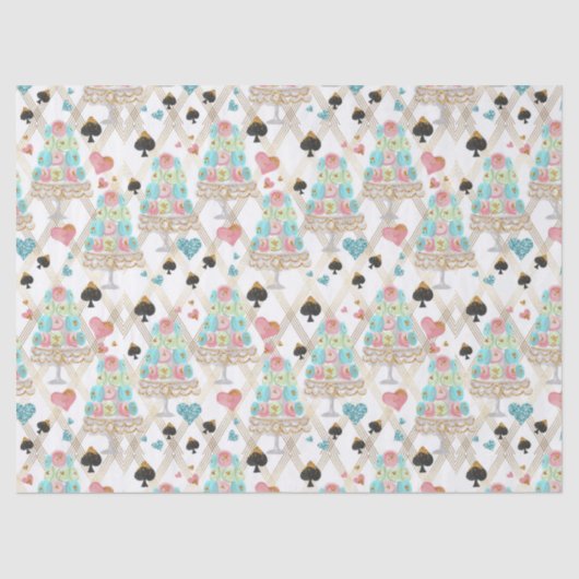 Theetijdpatroon Tissuepapier (Voorkant)