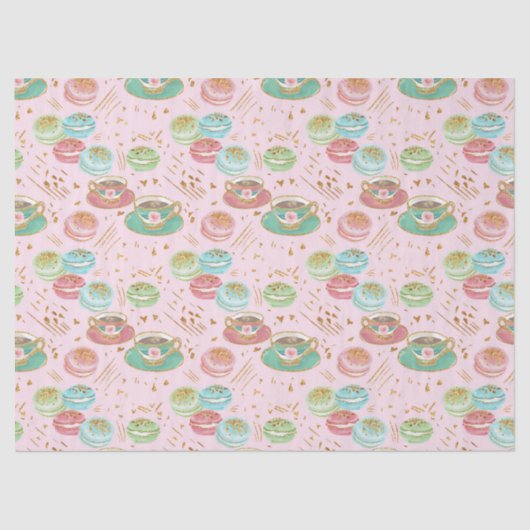 Theetijdpatroon Tissuepapier (Voorkant)