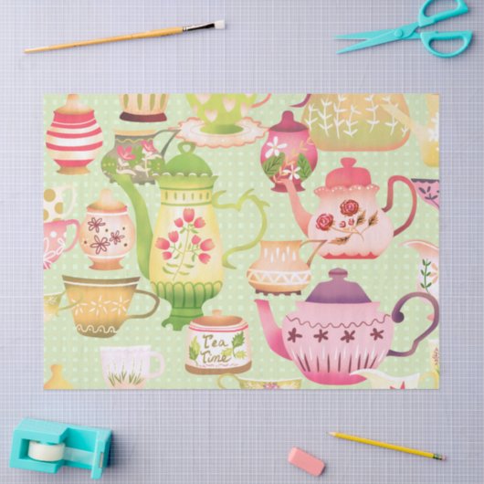 Theetoppen Groen Tissuepapier (Craft)