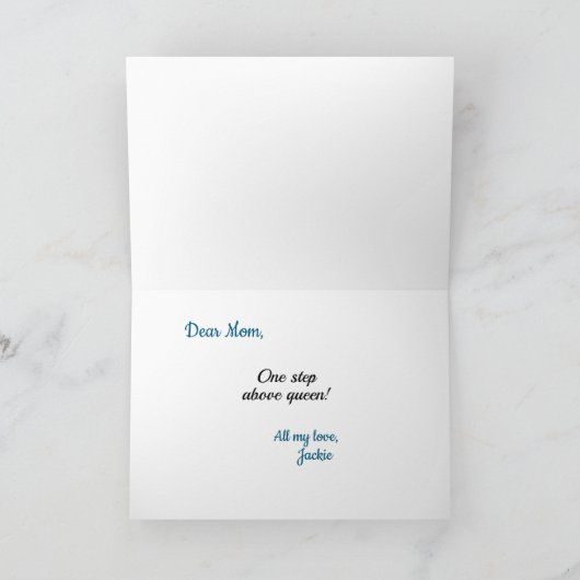 Theetpot met thee voor Moederdag Kaart (Binnen)